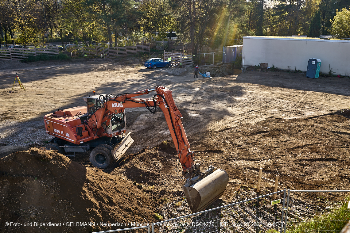 08.11.2022 - Baustelle an der Quiddestraße Haus für Kinder in Neuperlach